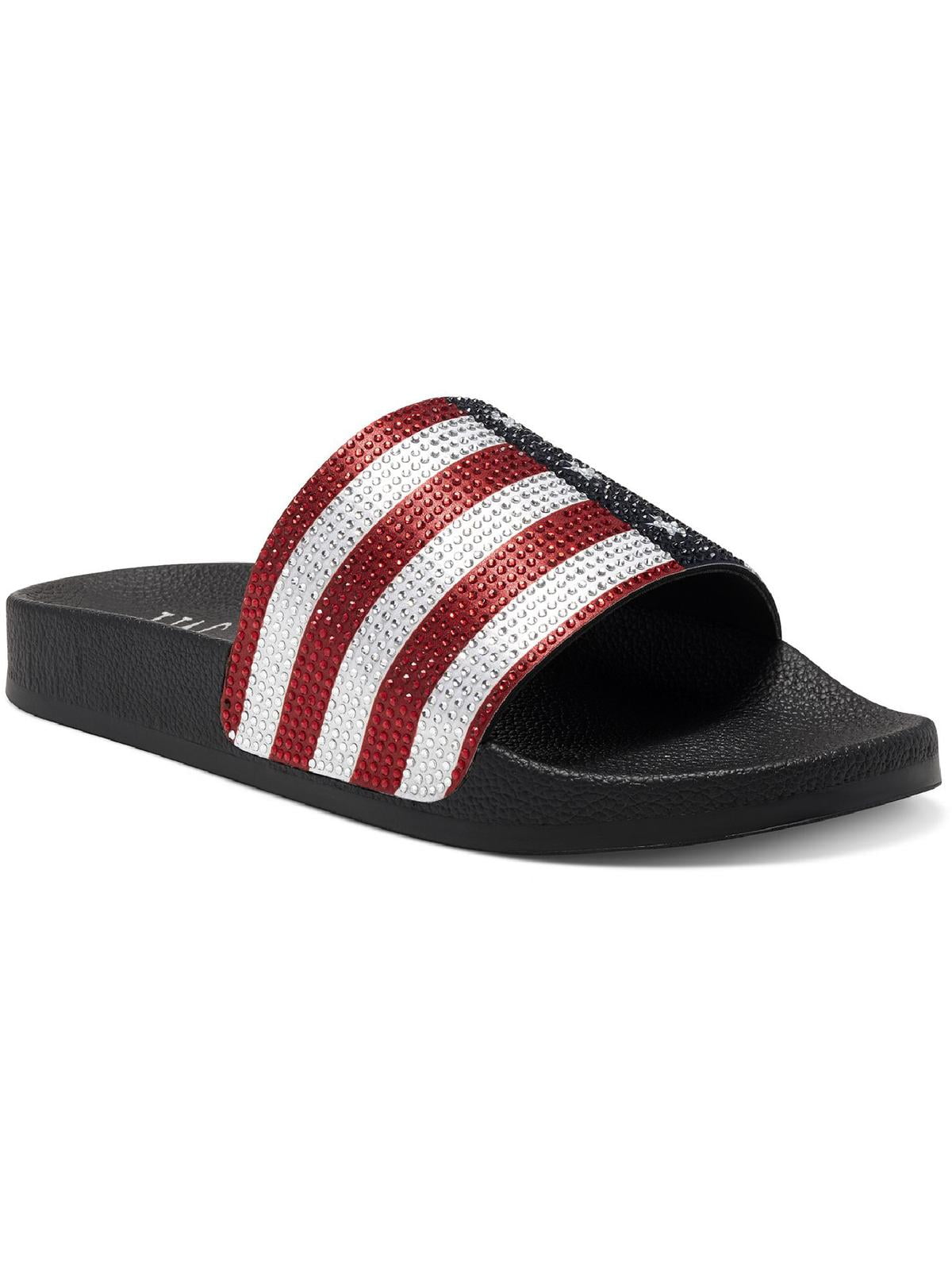 INC Womens Peymin 66 American Flag Rhinestone Pool Slides Walmart