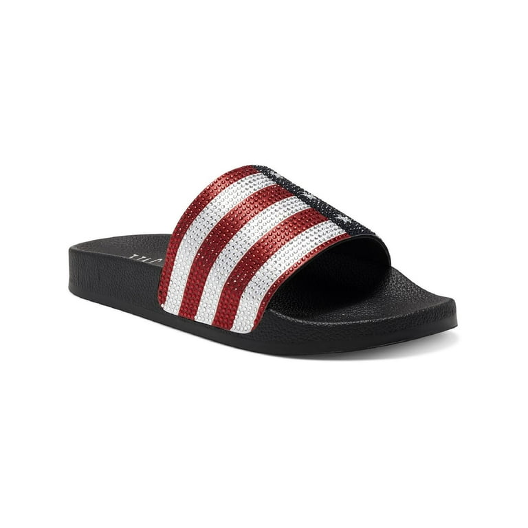 INC Womens Peymin 66 American Flag Rhinestone Pool Slides Walmart