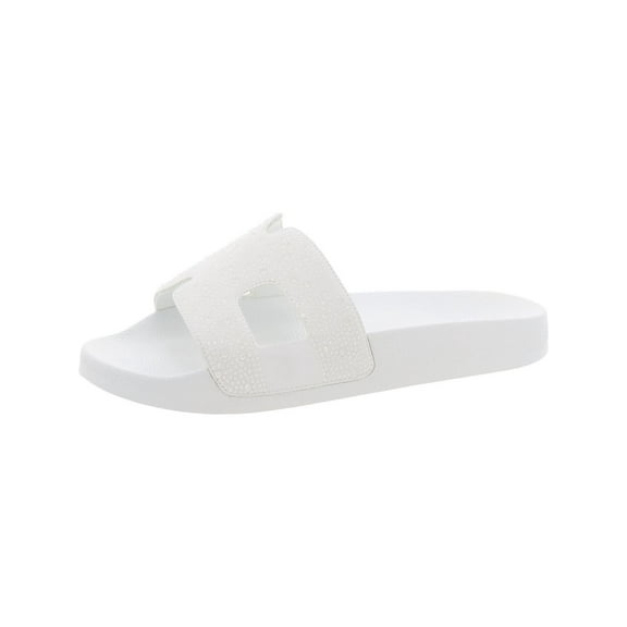 INC Womens Pia Rhinestone Slip-In Slide Sandals