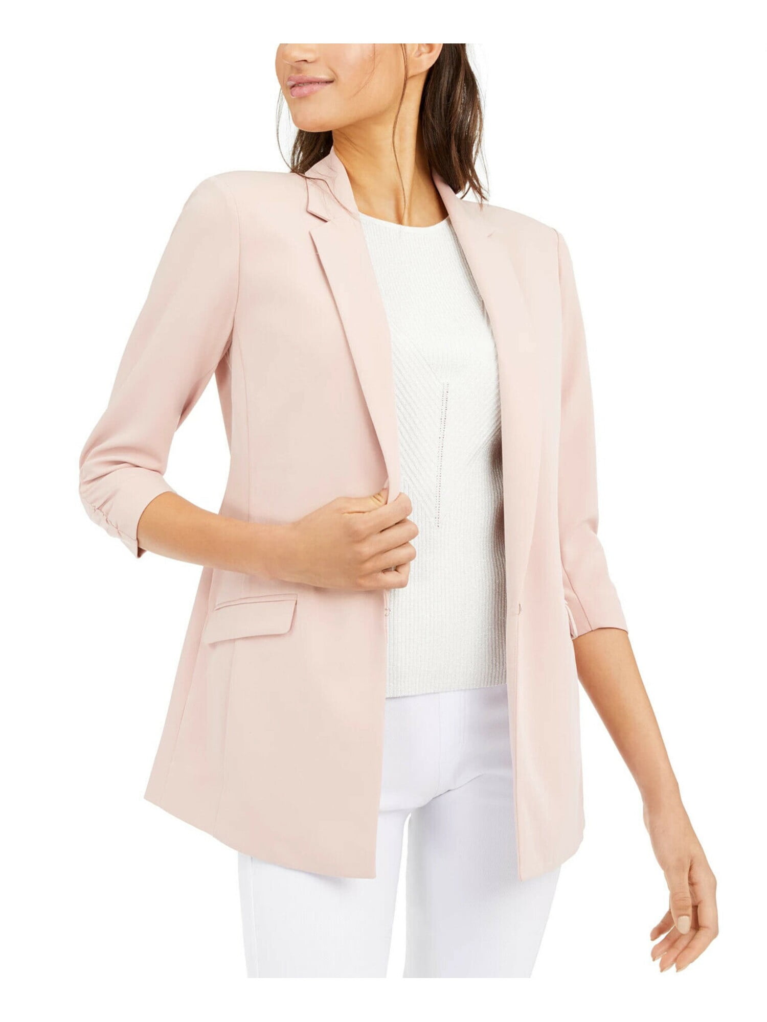 INC Womens Pink Blazer Jacket Size M
