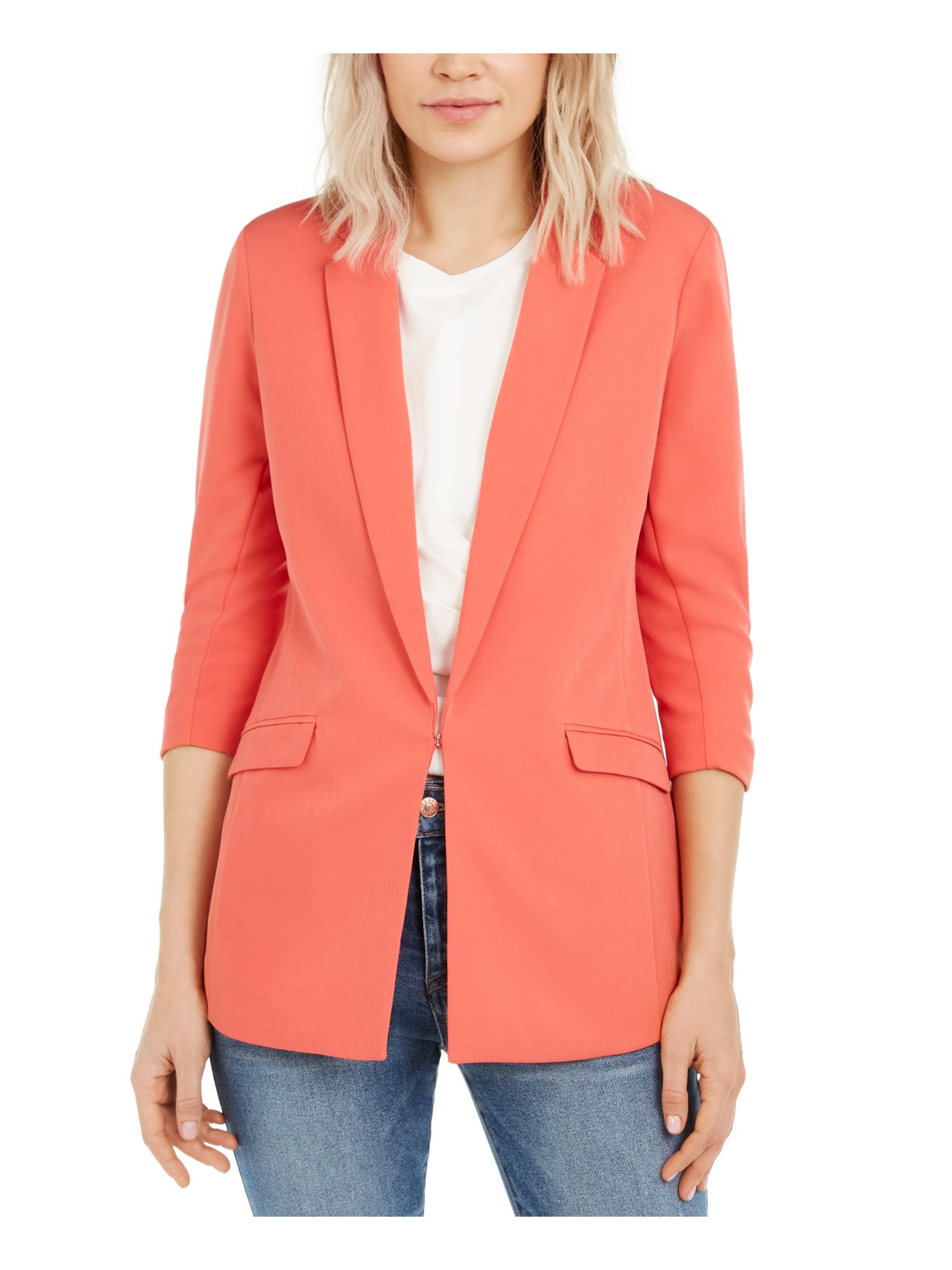 INC Womens Pink Blazer Wear To Work Jacket Size XXL