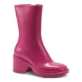 thumbnail image 1 of INC Womens Pink Cushioned Everett Square Toe Block Heel Zip-Up Rain Boots 8 M, 1 of 4