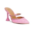 thumbnail image 1 of INC Womens Pink Glitter Embellished Trim Padded Slip Resistant Gylana Pointed Toe Sculpted Heel Slip On Dress Pumps 6 M, 1 of 3