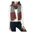 thumbnail image 1 of INC Womens Plaid Colorblock Muffler Scarf Red O/S, 1 of 1