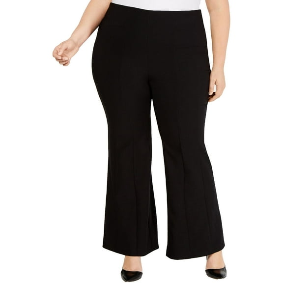 INC Womens Plus Mid-Rise Flare Wide Leg Pants