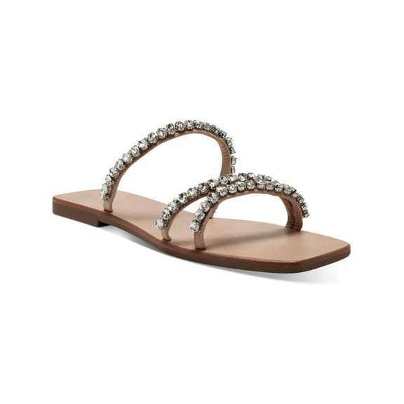 INC Womens Pommona Rhinestone Slip On Slide Sandals