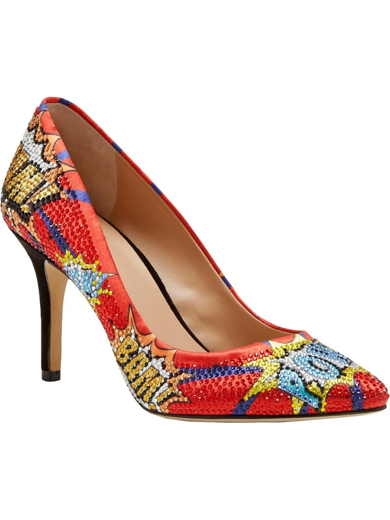 INC Womens Red Comic Bubbles Rhinestone Comfort Zitah