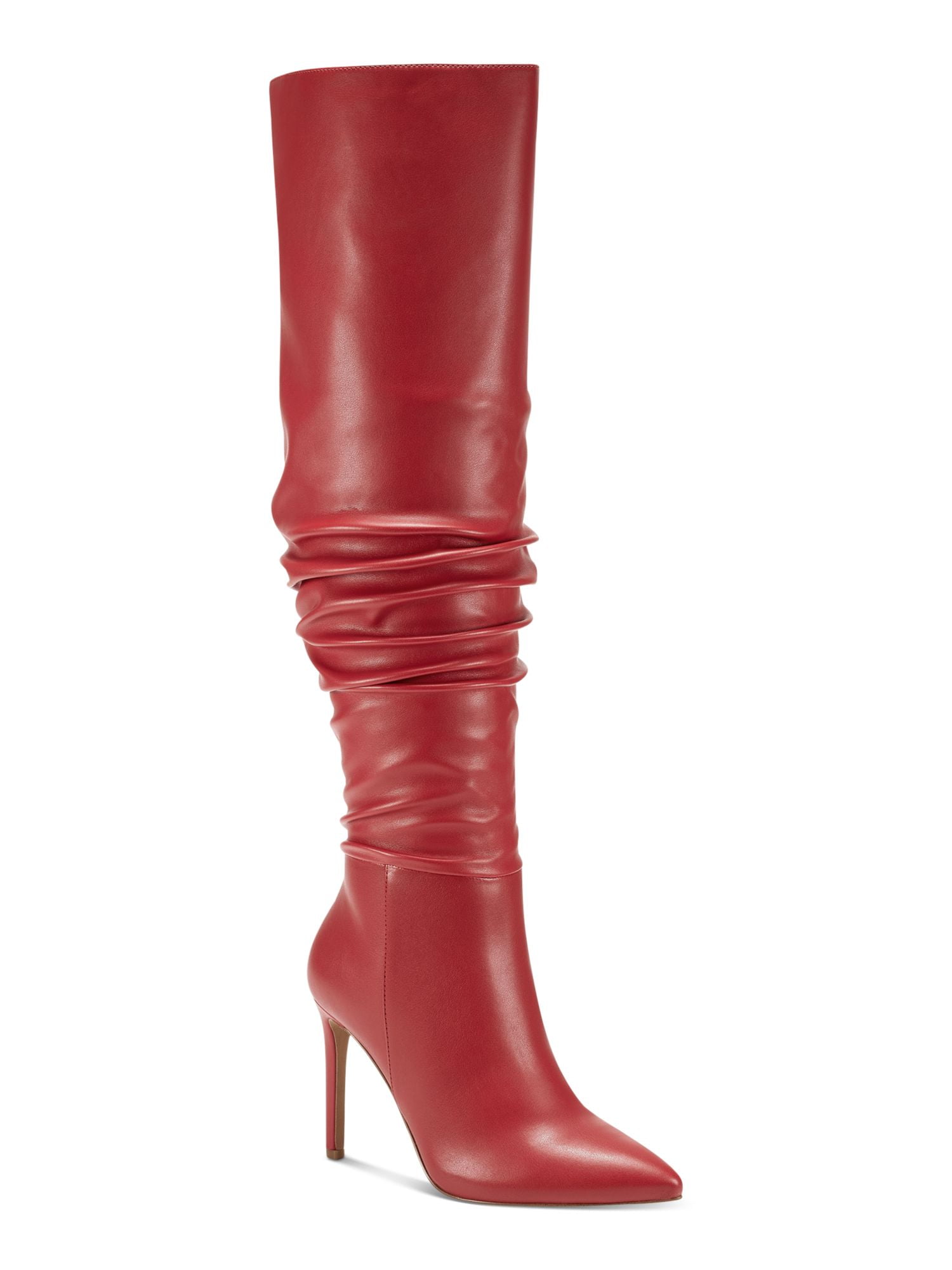 INC Womens Red Slouch Cushioned Iyonna Pointed Toe Stiletto Zip-Up ...