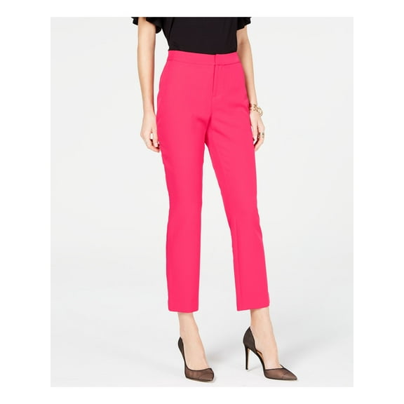 INC Womens Red Straight leg Pants Size: 14
