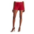 thumbnail image 1 of INC Womens Red Stretch Darted Pocketed Snap Button Detail High Waist Shorts 18, 1 of 1