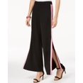 thumbnail image 1 of INC Womens Regular Fit Striped Wide Leg Pants Black 4, 1 of 1