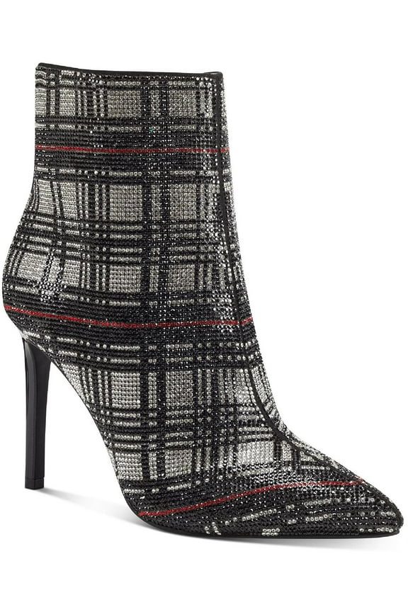 Womens Reisa 4 Rhinestone Plaid Booties