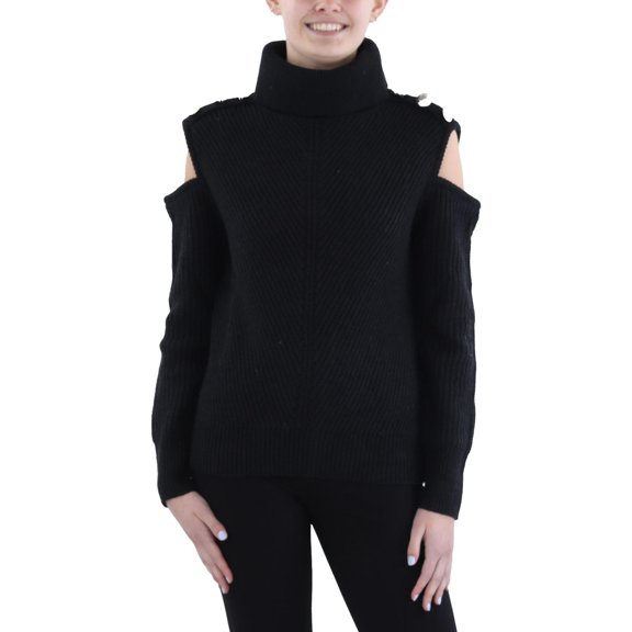 INC Womens Ribbed Trim Cable Knit Pullover Sweater