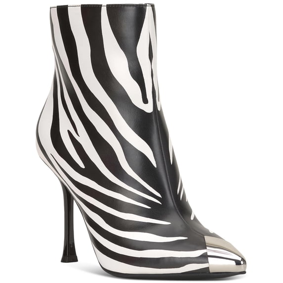 INC Womens Rohese Animal Print Faux Leather Ankle Boots