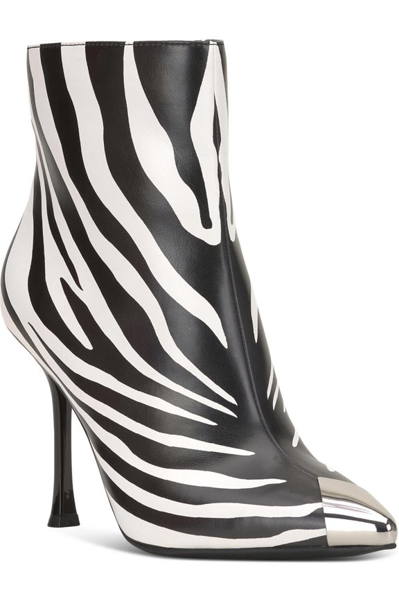 Womens Rohese Animal Print Faux Leather Ankle Boots