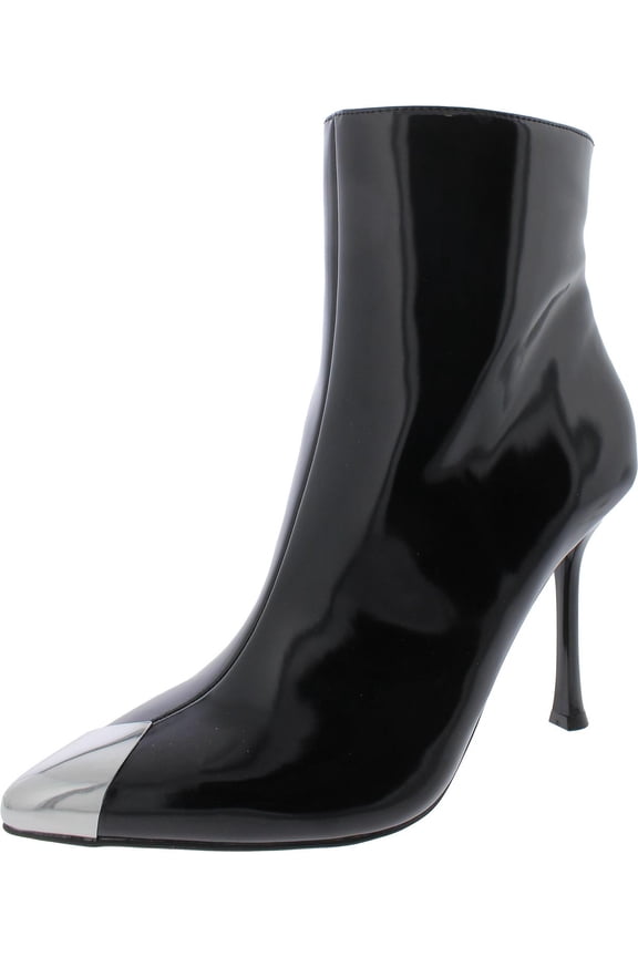 Womens Rohese Zipper Patent Ankle Boots