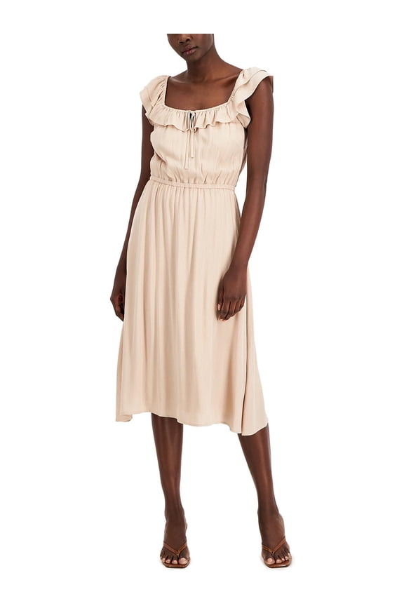 International Concepts Womens Metallic Dress Toasted Twine S