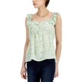 thumbnail image 1 of INC Womens Ruffled Square Neck Shell, 1 of 3