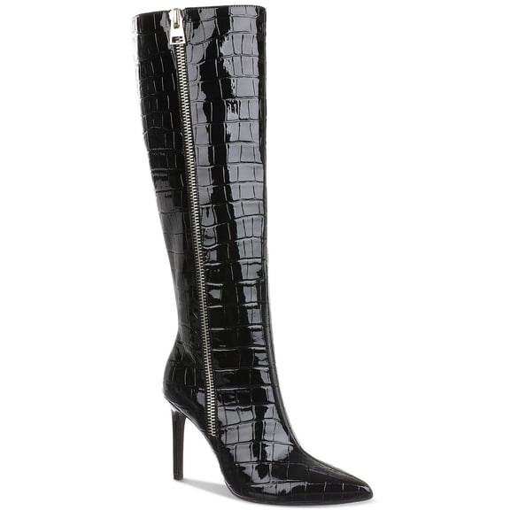 INC Womens Sabrinaap Double Zipper Leather Knee-High Boots