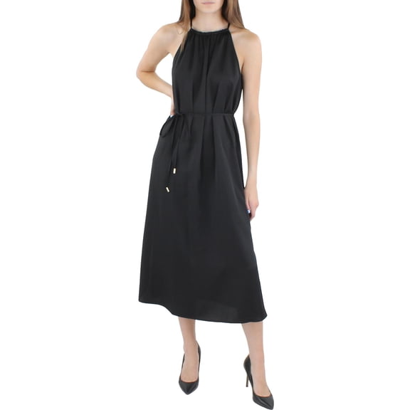 INC Womens Satin Long Midi Dress