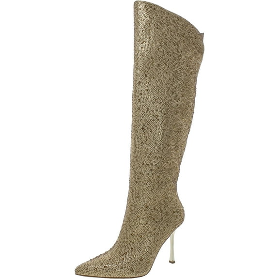 INC Womens Saveria Rhinestone Tall Over-The-Knee Boots