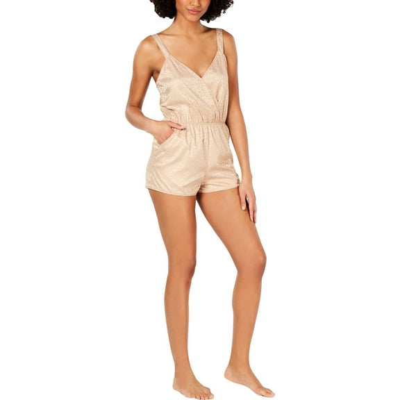 INC Womens Sexy Comfy Romper Beige S