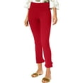 thumbnail image 1 of INC Womens Skinny Ruffled Ankle Pants, 1 of 2