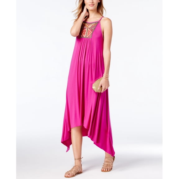 INC Womens Sleeveless A-Line Sundress Pink XS