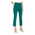 thumbnail image 1 of INC Womens Slim Leg Mid-Rise Ankle Pants Green 8, 1 of 2