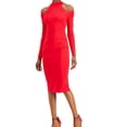 thumbnail image 1 of INC Womens Solid Midi Sweaterdress Red L, 1 of 2