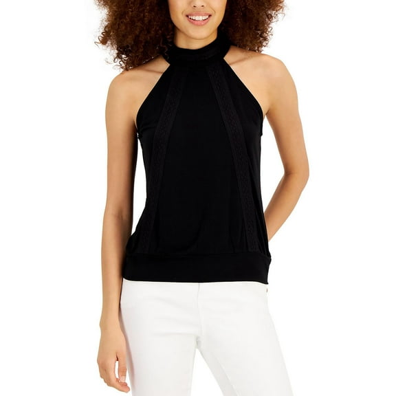 INC Womens Stretch Back Key Hole Halter Top