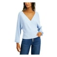 thumbnail image 1 of INC Womens Sweater Pastel Large Metallic Surplice V-Neck   Blue L, 1 of 2