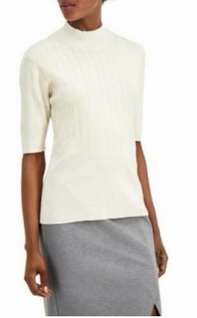 Turtleneck ribbed sweater - Woman