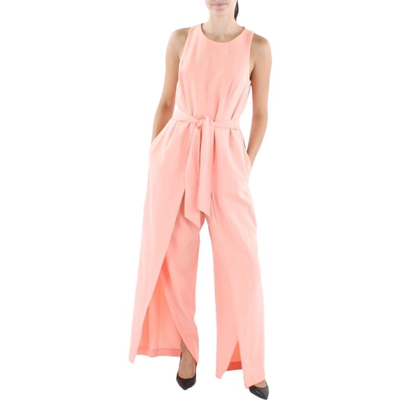 INC Womens Textured Split Hem Jumpsuit