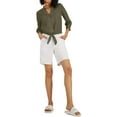 thumbnail image 1 of INC Womens Tie Front Split Neck Button-Down Top, 1 of 1