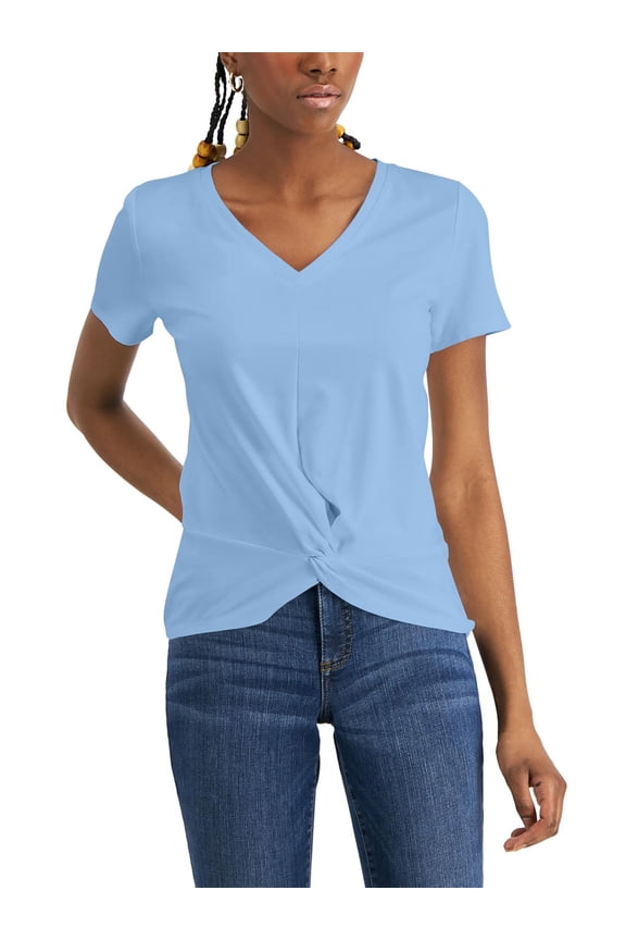 International Concepts Womens Twist Front Top Dutch Canal S