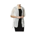 thumbnail image 1 of INC Womens White Asymmetrical Lace Crocheted Lightweight Scarf, 1 of 1