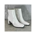 thumbnail image 1 of INC Womens White Cushioned Dasha Square Toe Block Heel Zip-Up Dress Booties 8.5 M, 1 of 2