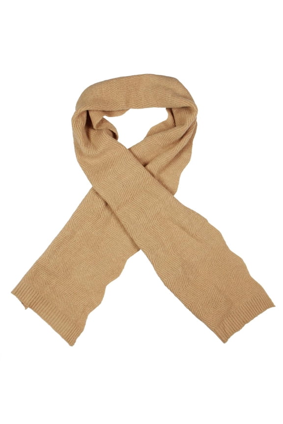 Womens Winter Chevron Muffler Scarf Tan O/S