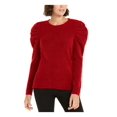 thumbnail image 1 of INC Womens Wool Blend Textured Crewneck Sweater Red XL, 1 of 2