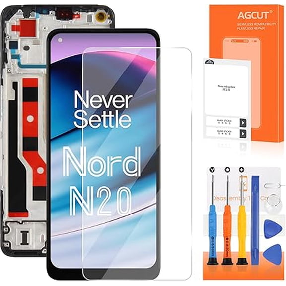 INCELL for OnePlus Nord N20 5G Screen Replacement for Display OnePlus Nord N20 5G LCD CPH2459 GN2200 LCD Digitizer Touch Screen Assembly Repair Part with Frame