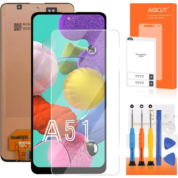 INCELL for Samsung Galaxy A51 Screen Replacement for Samsung A51 LCD Display SM-A515F SM-A515U LCD Digitizer Touch Screen Assembly Repair Part with Frame(No Fingerprint)