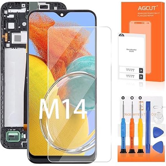 INCELL for Samsung Galaxy M14 5G Screen Replacement for Samsung M14 5G Display for Galaxy M14 5G LCD SM-M146B SM-M146 Digitizer Touch Screen Assembly Repair Parts with Frame