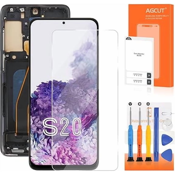 INCELL for Samsung Galaxy S20 5G Screen Replacement S20 5G LCD Display G981 G981F SM-G981U LCD Digitizer Screen Touch Assembly Black with Frame(No Fingerprint)(Not for 4G)