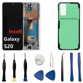 INCELL for Samsung Galaxy S20 Screen Replacement S20 5G LCD Display SM-G981U SM-G981U1 Display Touch Screen Assembly No Fingerprint Not SM-G981V. (with Grey Frame+Back Cover Adhesive+Tools)