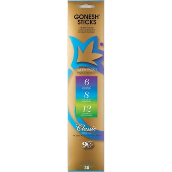 Incesce Sticks GONESH STICK Incense Sticks Variety Pack Assortment, 30 Sticks ...