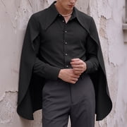 INCERUN Men Shirt Solid Color Lapel Long Sleeve Button Irregular Shirts For Man Streetwear Fashion Casual Tops
