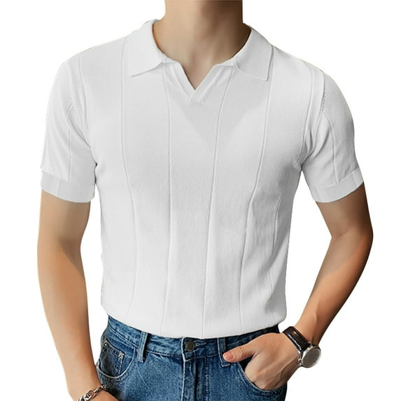 INCERUN Men Short Sleeve Turndown Collar Shirts Summer Tops