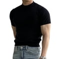 thumbnail image 1 of INCERUN Men Short Sleeves Round Neck Solid Color Basic T-Shirts Casual Skinny Tops Shirt, 1 of 7