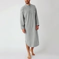 thumbnail image 1 of INCERUN Men's Casual Loose Long Shirts Robe Loungewear Tops Bathrobe Nightwear, 1 of 4